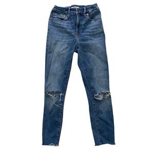 Good American Distressed Skinny Jeans Size 2/26